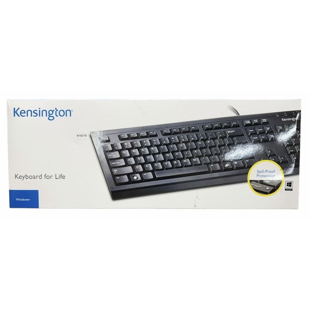 KENSINGTON K64370A Keyboard for Life Sealed Wired